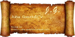 Juha Gusztáv névjegykártya